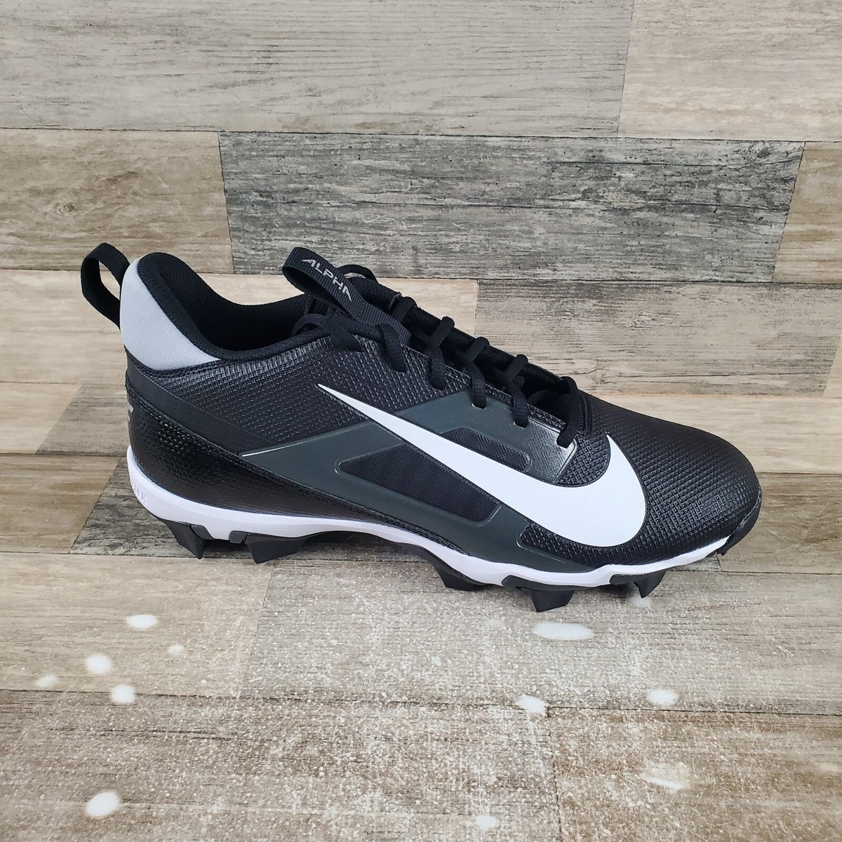Nike Alpha Menace 4 Shark Football Cleats Mens 12 Black 