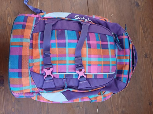 Schulrucksack Rucksack mit Federtasche von Satch lila orange - Bild 2 von 24