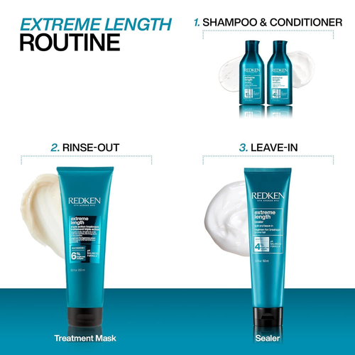 Redken Shampoo Lunghezza Estrema per Capelli Danneggiati - Previene Rotture e Stendi - Foto 4 di 12