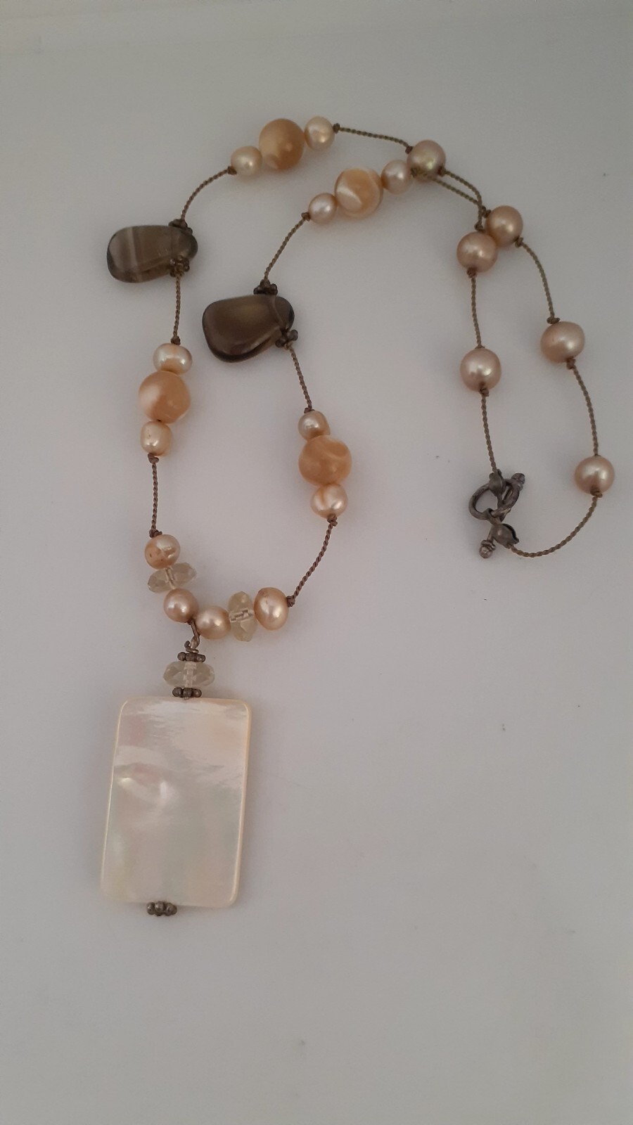 Rectangle Gemstone pendant Necklace Multi Gemston… - image 4