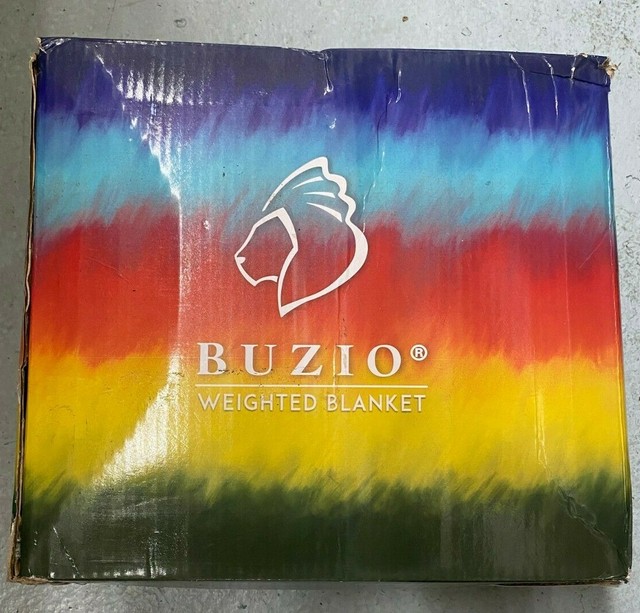 Buzio Weighted Blanket Adult -20 lbs 87 x 87 Inches Heavy Blanket Blue
