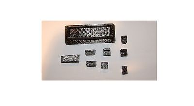 9 piece set of Atari 7800 port & switch dust covers black Made in the USA.  