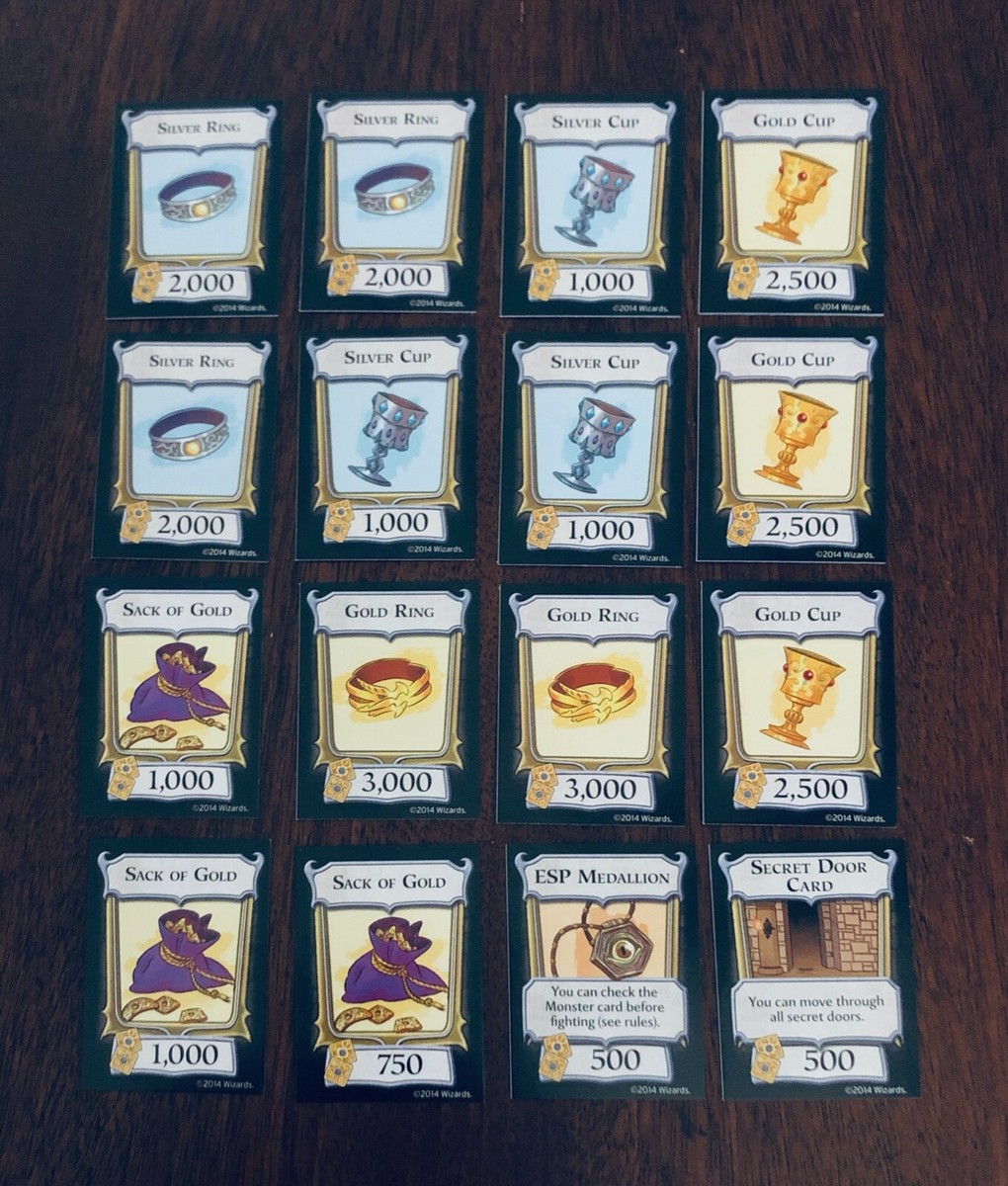D&D, Dungeon! Official (All Level 3 Treasures) Extra/Replacement