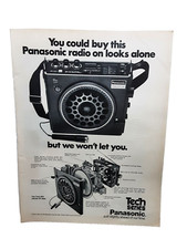 1975 Panasonic Tech Series Radio Original Vintage Print Ad 70s