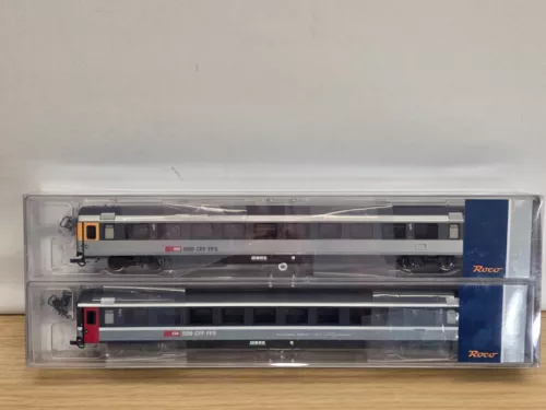 Roco H0 74023 - Schnellzugwagen-Set "Eurocity" der SBB - Sehr Gut - OVP
