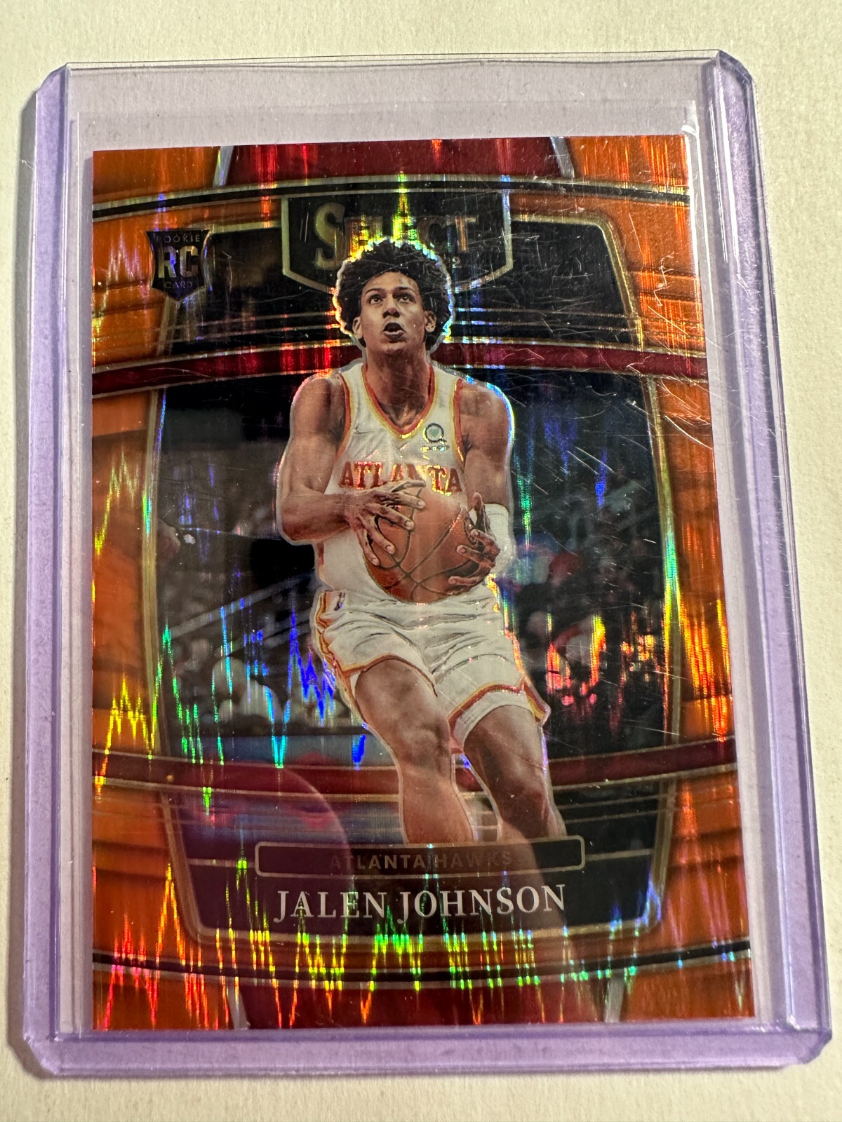 K92,222 -  2021-22 Select Prizms Orange Flash #17 Jalen Johnson