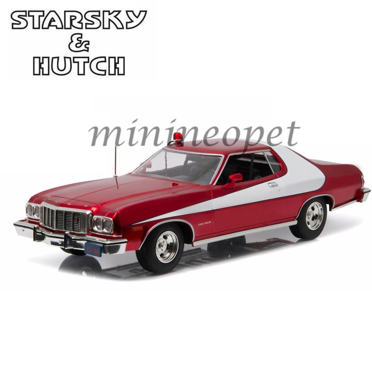 GREENLIGHT 19023 STARSKY AND HUTCH 1976 FORD GRAN TORINO 1/18 RED