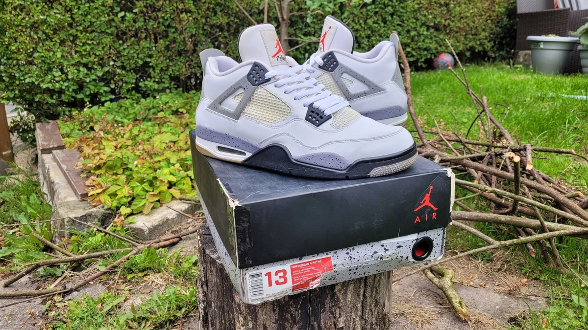 Air jordan 4 white cement for sale deals