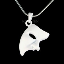 Il Phantom Di Il Opera Broadway Bianco Maschera Unisex Collana Gioielli