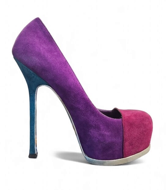 Scarpe décolleté Yves Saint Laurent viola US taglia 37 5