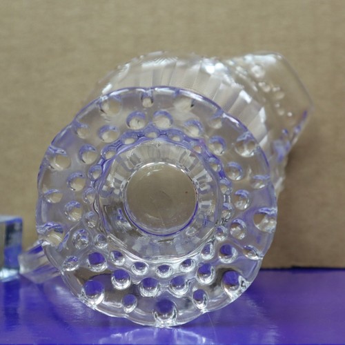 Crema Hobnail Grabada Transparente Ático Emily's Cristal Gorham De Colección - Imagen 6 de 7