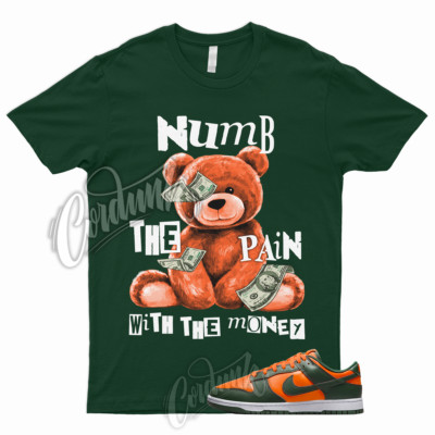 NUMB Shirt for Dunk Low Miami Orange Team Green High Rain FAMU Hurricane Forest