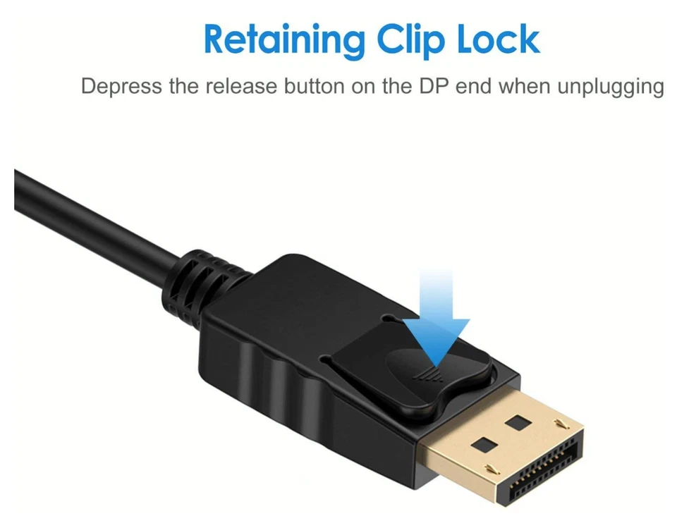 Adaptador Rankie DisplayPort (DP) a VGA, convertidor chapado en oro, computadora negra Foto 2 de 4