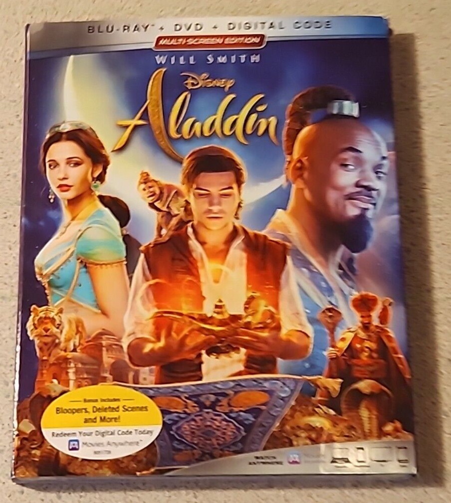 Disney Aladdin w/slipcover - Will Smith (Blu-Ray + DVD + Digital