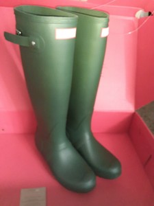hunter dark olive rain boots