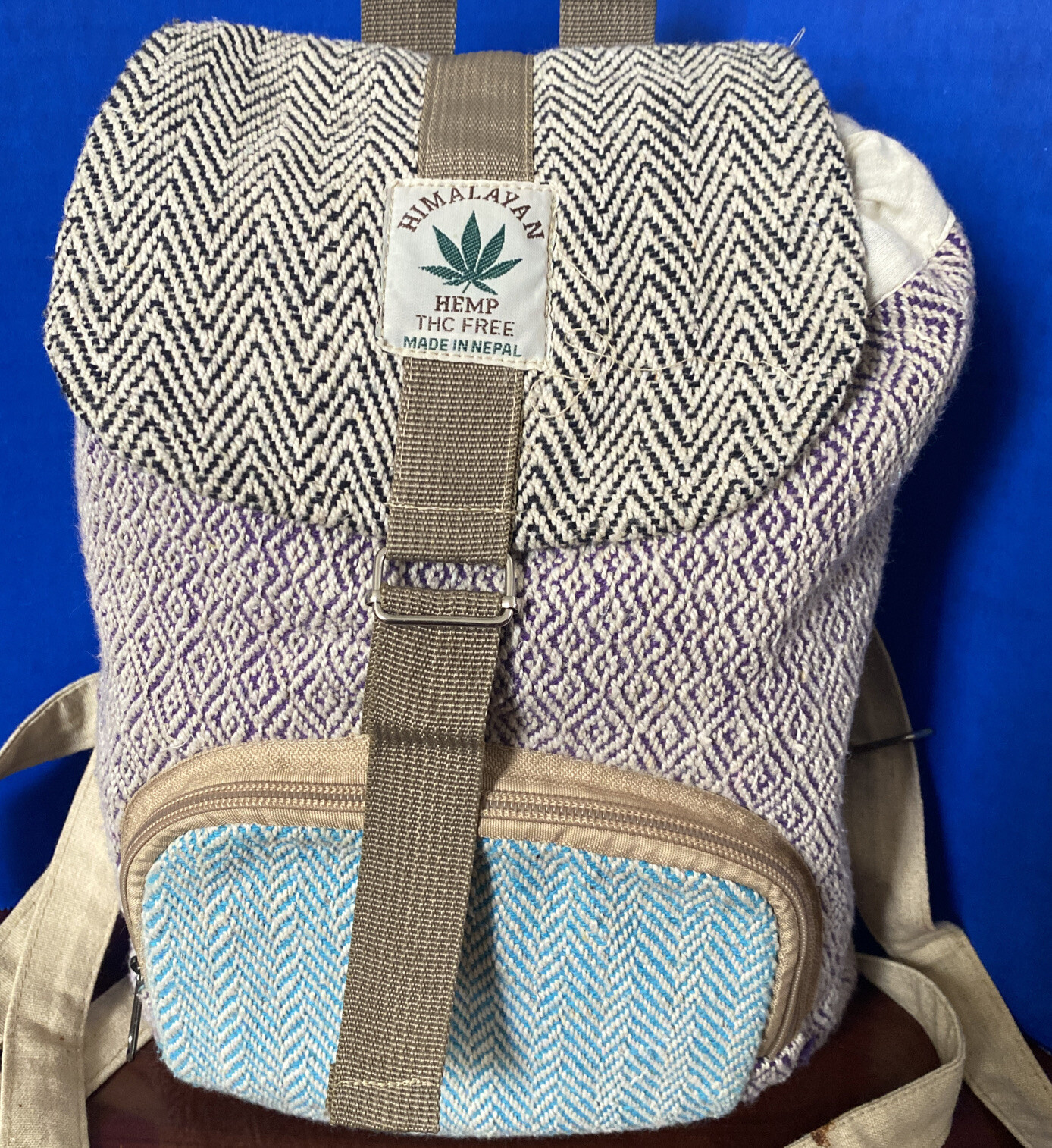Himalayan 100 Hemp Backpack Made in Nepal TCH Free Gem