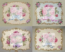 Beautiful Roses Bouquet In Elborate Frame Handpainted Design Needlepoint Canvas