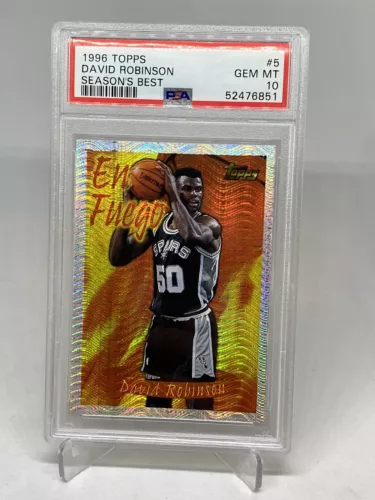 1996 Topps Season's Best En Fuego David Robinson #5  REFRACTOR PSA 10 POP 7  HOF