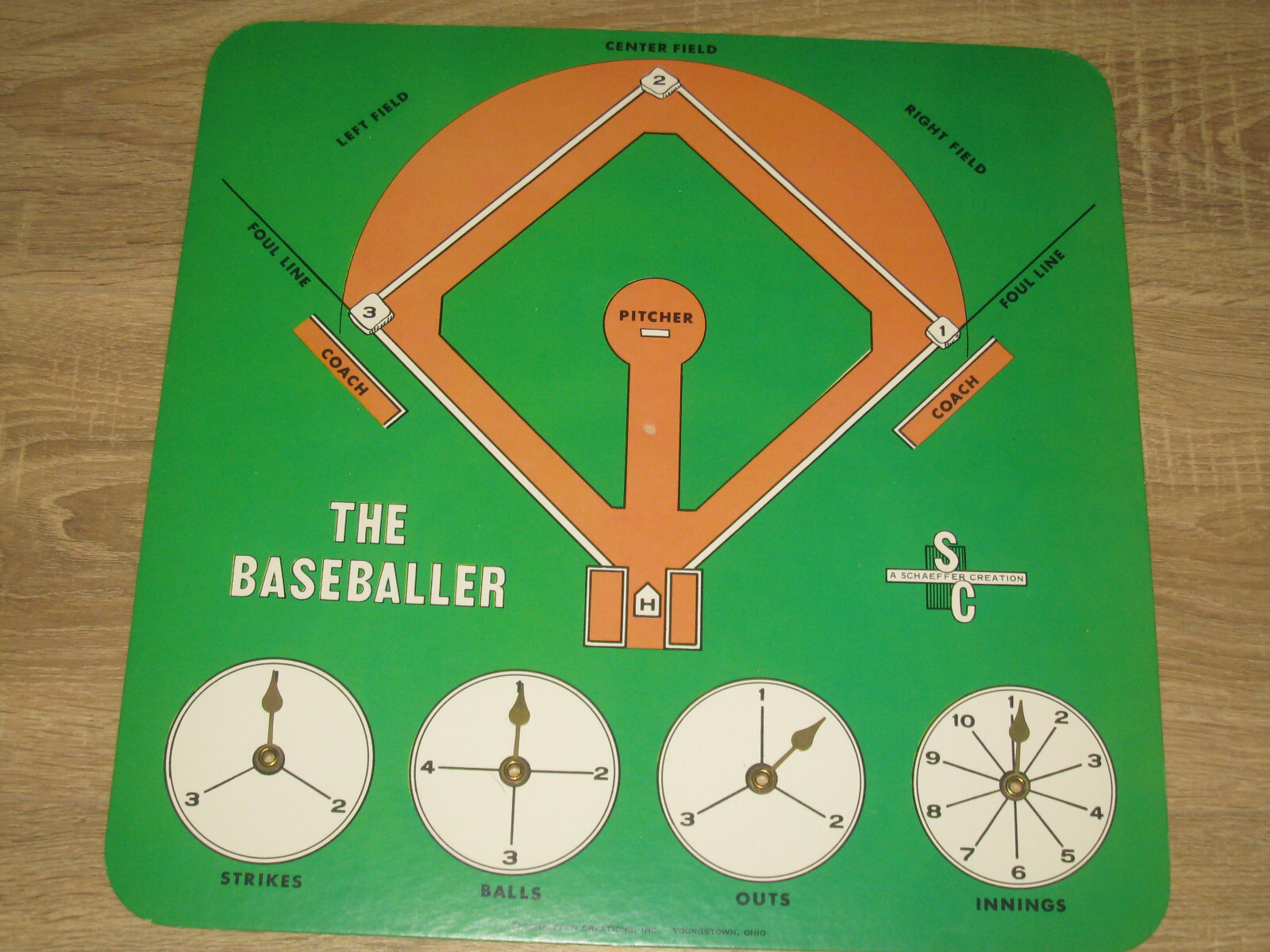 Vintage Baseball Board Game The Baseballer Schaeffer Creations