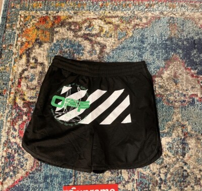 Mens Off-White  Harry the Bunny  Black Mesh Shorts
