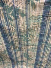 BLUE MULTICOLOR LEAVES Print 100 Cotton Fabric 45 in. Sold By The Yard