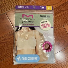 NIP Womens Maidenform Flexees Beige Firm Shaping Bra Size Medium