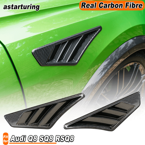 Fit For Audi Q8 SQ8 RSQ8 2019-2024 DRY CARBON Side Air Vent Fender Insert Covers - Bild 1 von 15