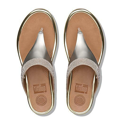 FITFLOP BANDA MICRO CRYSTAL THONG TOE POST FLIPFLOP SANDAL SIZE 6 $140 | eBay