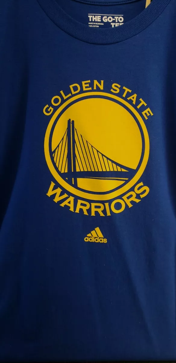 GOLDEN STATE WARRIORS NBA ADIDAS THE GO TO TEE T SHIRT BLUE