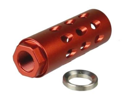 .300 BLK .308 Light Muzzle Brake Comp 5/8-24 TPI Red Aluminum For Bolt Action