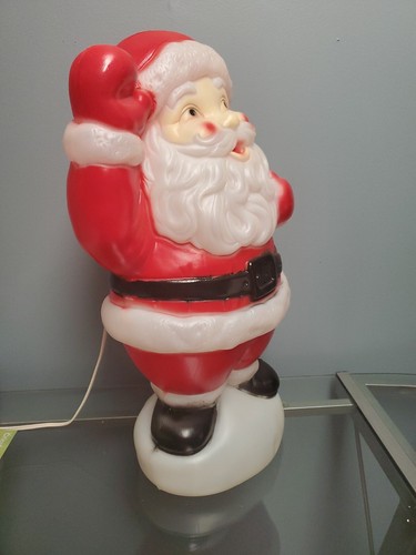 Vintage Impero Sventolante Babbo Natale Natale Soffiaggio Stampo Illuminazione Giardino Decorazione 19" - Foto 5 di 9