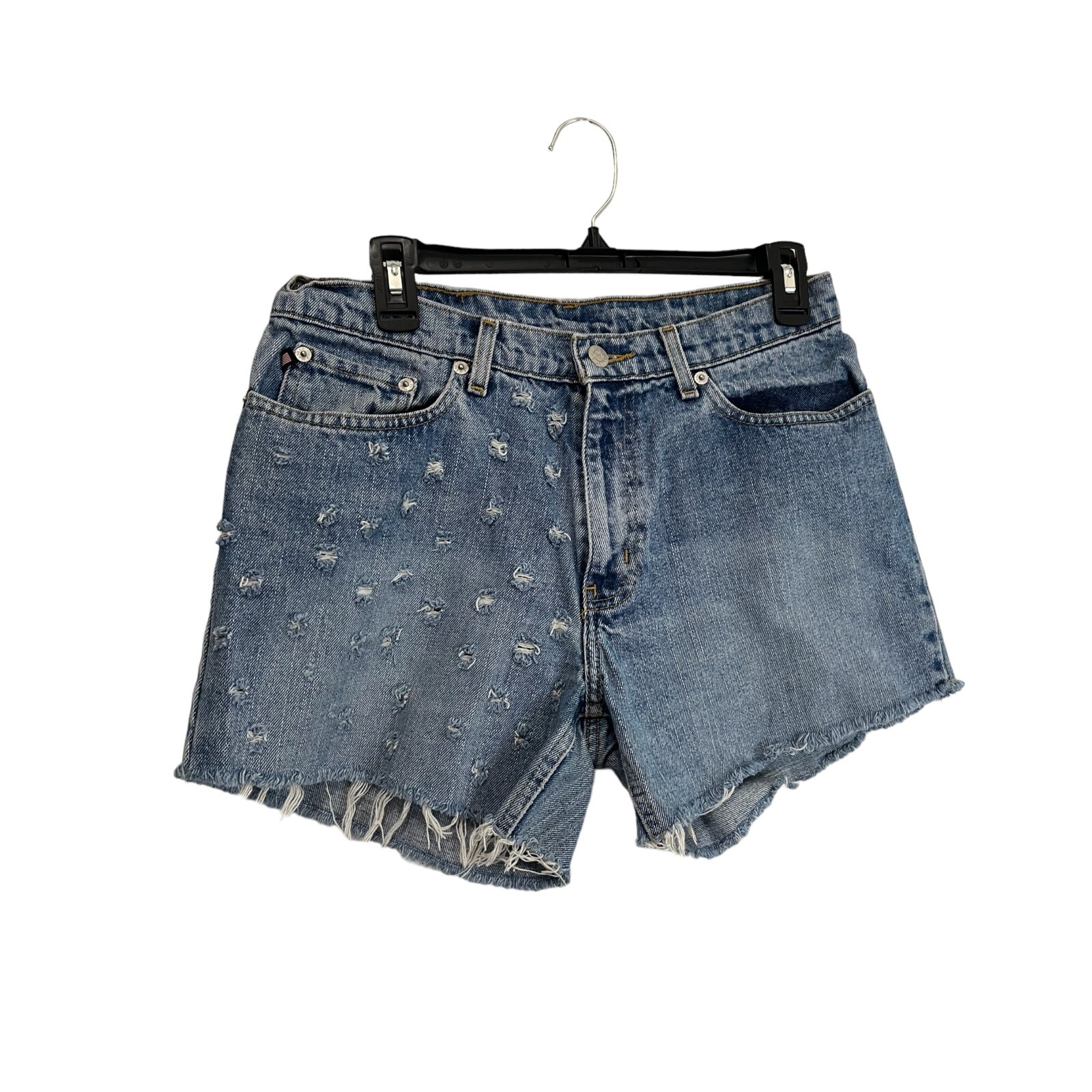 Ralph Lauren Saturday Jean Cut off Shorts Distressed Medium Wash Womens Size 30