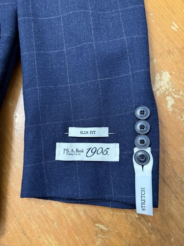 Jos. A. Bank SLIM FIT - 41R (35 W), Wollanzug, FLANELL, FENSTERSCHEIBEN - Bild 2 von 12