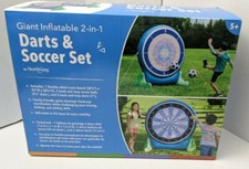 Giant Inflatable Darts Soccer w/ Pump Kids Outdoor Playground Game Play Set 58"H