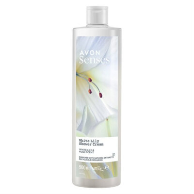AVON Senses Duschcreme WHITE LILLY  500 ml - Weiße Lilie und Moschus