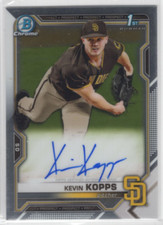 2021 Bowman Chrome Draft Autographs #CDAKK Kevin Kopps Auto - NM-MT