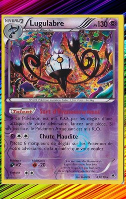 43//119 Carte Pokemon Neuve Française XY4:Vigueur Spectrale Lugulabre Holo
