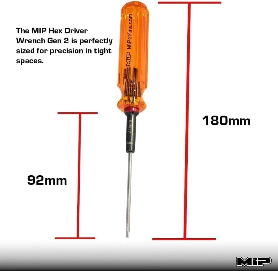 MIP Gen 2 Metric Wrench Set (1.5mm, 2.0mm Hex & 7.0mm Nut Driver) RC Tools - Image 4 of 4