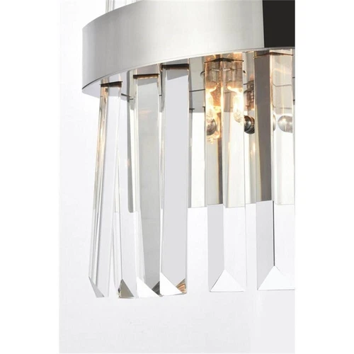 Elegant Lighting Serephina 8" Iron and Crystal Bath Sconce in Chrome - Picture 4 of 7