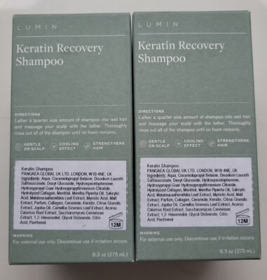 2 x Lumin Keratin Recovery Shampoo 275ml NEU..