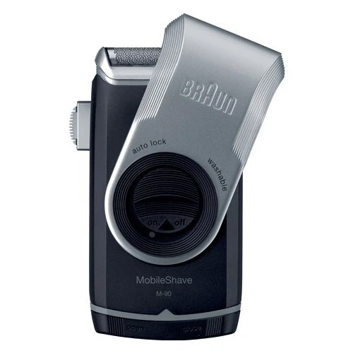 Braun MOBILESHAVE M 90 Dark Blue & Silver Beard Shaver 65609703 - Picture 1 of 4