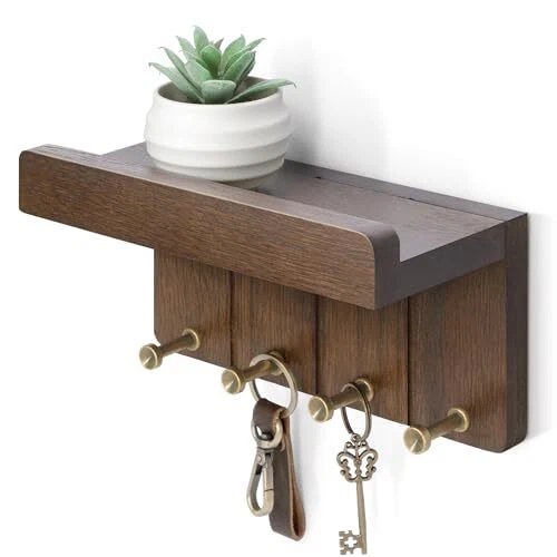 Farmhouse Key Holder Wall Mount Small Key and Mail Holder for