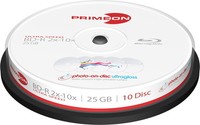 100 Primeon Rohlinge Blu-Ray BD-R Full Printable Ultragloss Water 25GB Spindel