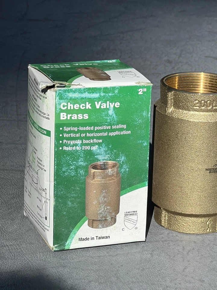Water Source -  2" BRS Check Valve CV-200NL NEW Fast Free Shipping - Image 4 of 4