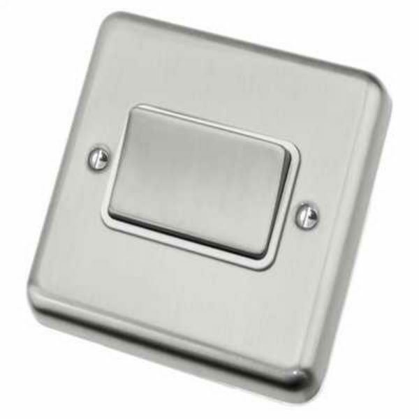 Deta 2949SCW Fan Isolator Switch - 10 Amp (Satin Chrome)