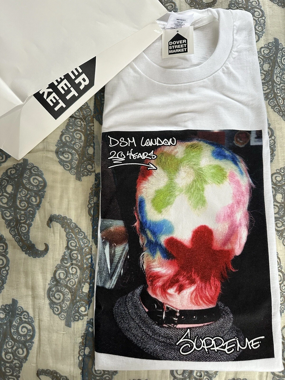 T shirt Supreme x Dover Street Market 20ème anniversaire taille L DSM