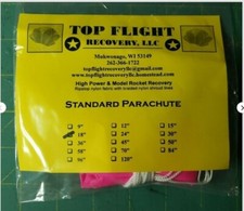 Top Flight Parachute Rip Stop Nylon Various Colors. Sizes= 18" - 50"