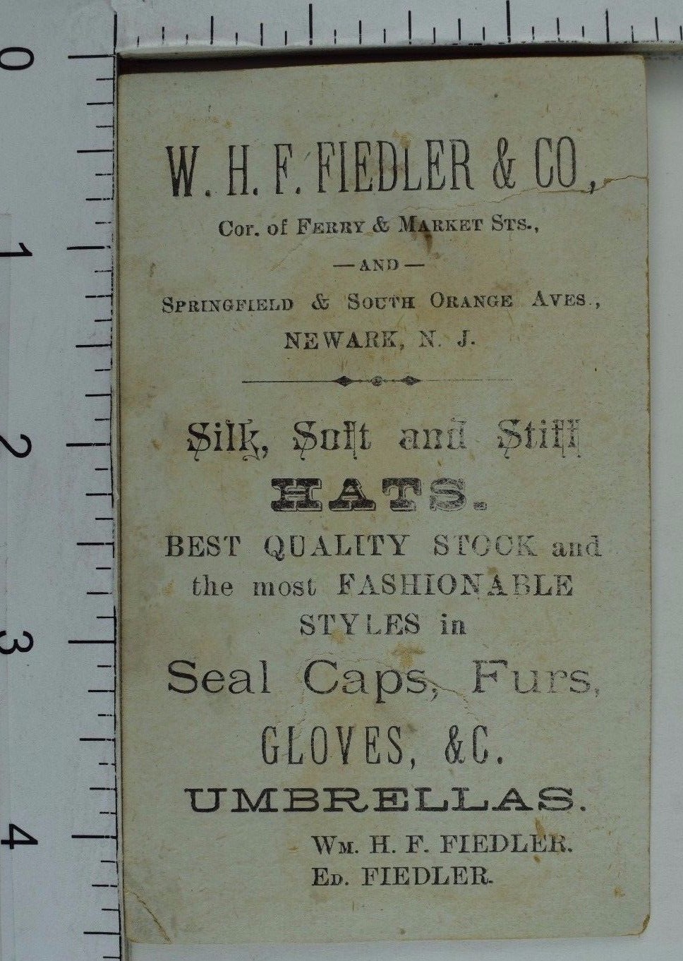 Wm. H.F Fiedler & Co Seal Fur Newark, NJ Cute Girl Pet Cat BallToy P41