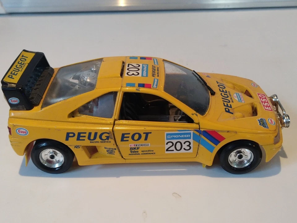 Burago Peugeot 405 Turbo 16 Échelle 1/24 Made In Italy Miniature Collection - Photo 3/4