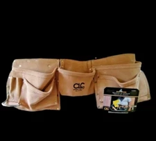" NWT " CLC Work Gear # 1370X3 Leather Work Apron 8 Pockets  Heavy Leather